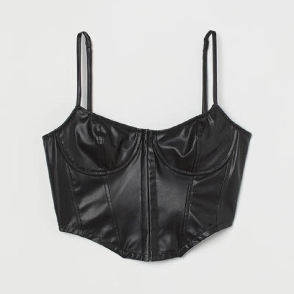 H&M Vegan Leather Corset